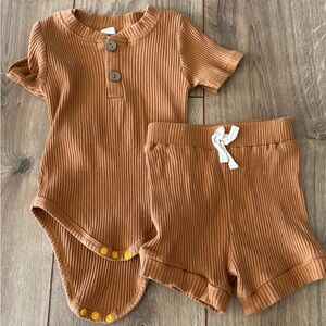 New, Newborn Baby Boy Clothes 12-18 Months Onesie Shorts Set Summer Outfit